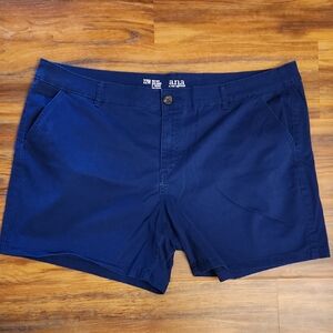a.n.a Womens Navy Flat Front Shorts, 22W.